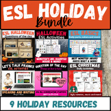 ESL growing Holiday bundle speaking writing activities fla