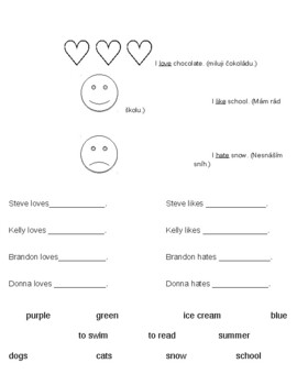 Sports and hobbies : likes and dislikes ( synonym expressions ) - ESL  worksheet by Patou