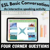 ESL question of the day four corners activity speaking per