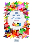ESL weekly schedule for preschool (class dojo theme)