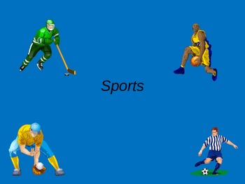 Preview of ESL/ELL English Sports Vocabulary Power Point ppt
