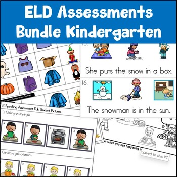Preview of ESOL Assessments Kindergarten Print and Digital