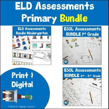 Preview of ESOL Assessments Primary Bundle Print and Digital