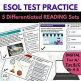 ESOL-ESL Grade 4-5 WIDA ACCESS Reading Test Practice- DIGITAL