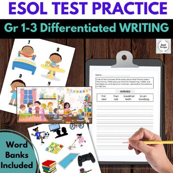 Preview of ESOL-ESL Grades 1-3 WIDA ACCESS Writing Test Practice