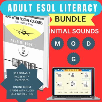 Preview of ESOL PHONICS FOR ADULT LITERACY LEARNERS  SET 1 SOUNDS: M, O, D, G