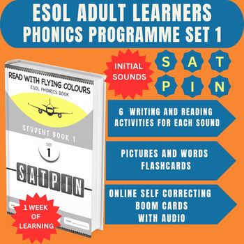 Preview of ESOL PHONICS FOR ADULT LITERACY LEARNERS. SET 1 SOUNDS: S, A, T, P, I, N