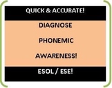 ESOL: Phonemic Awareness Pre and Post Test! For a Quick & 