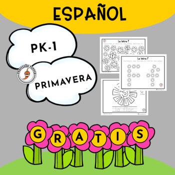Preview of ESPAÑOL - Actividades de primavera para preescolar, kínder o primer grado