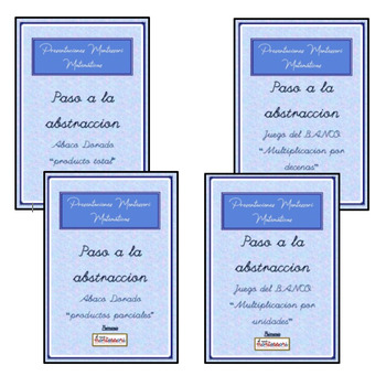 Preview of ESPAÑOL: ALBUM Montessori Matemáticas-Sistema Decimal - Abaco Dorado y BANCO