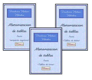 Preview of ESPAÑOL: ALBUM Montessori Matemáticas - Sistema Decimal (Memoriza Tablas Resta)