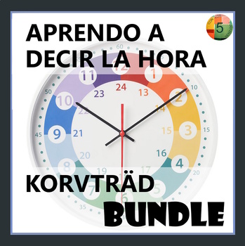 Preview of BUNDLE -ESPAÑOL - Aprendo la hora - Tell the Time Hands on activity & worksheets