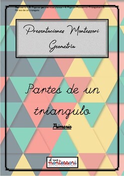 Preview of ESPAÑOL: Presentación Montessori Geometria - Figuras planas (partes triangulos)