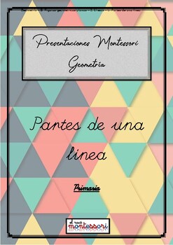 Preview of ESPAÑOL: Presentación Montessori Geometria - Partes de una linea