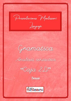 Preview of ESPAÑOL: Presentación Montessori Lenguaje - ANALISIS SINTACTICO (Caja 2D)