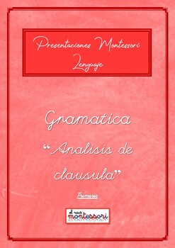 Preview of ESPAÑOL: Presentación Montessori Lenguaje - ANALISIS SINTACTICO - clausulas