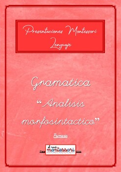 Preview of ESPAÑOL: Presentación Montessori Lenguaje - ANALISIS SINTACTICO -morfosintactico