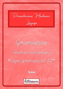 Preview of ESPAÑOL: Presentación Montessori Lenguaje - CAJA GRAMATICAL ADJETIVO