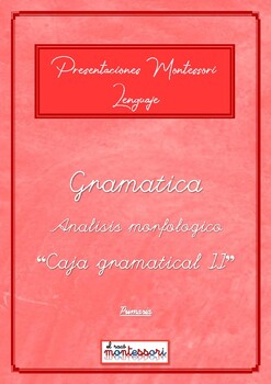 Preview of ESPAÑOL: Presentación Montessori Lenguaje - CAJA GRAMATICAL  Articulo