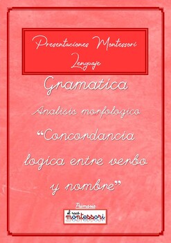 Preview of ESPAÑOL: Presentación Montessori Lenguaje - GRAMATICA (Concordancia lógica)
