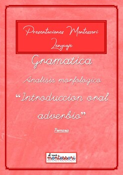 Preview of ESPAÑOL: Presentación Montessori Lenguaje - GRAMATICA (introduccion Adverbio)