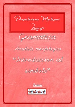 Preview of ESPAÑOL: Presentación Montessori Lenguaje - GRAMATICA (simbolo Conjuncion)