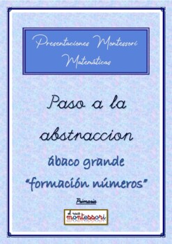 Preview of ESPAÑOL: Presentación Montessori Matemáticas (Abaco grande-formacion numeros)