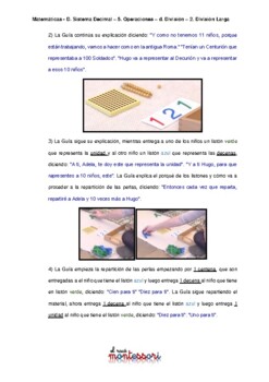 ESPAÑOL: Presentación Montessori Matemáticas (Division Larga) | TPT