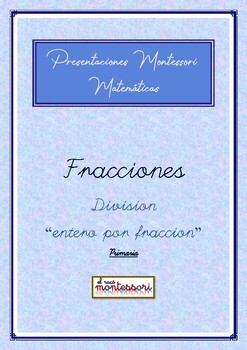 Preview of ESPAÑOL: Presentación Montessori Matemáticas-Fracciones Division II