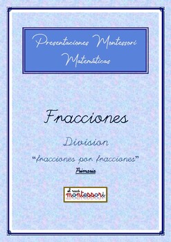 Preview of ESPAÑOL: Presentación Montessori Matemáticas-Fracciones Division III