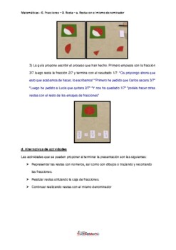 ESPAÑOL: Presentación Montessori Matemáticas-Fracciones Resta mismo ...