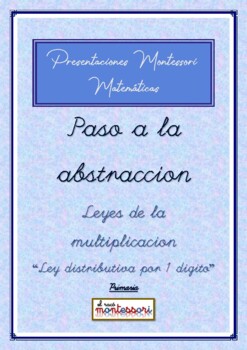 Preview of ESPAÑOL: Presentación Montessori Matemáticas (Ley Distributiva multiplicacion) I