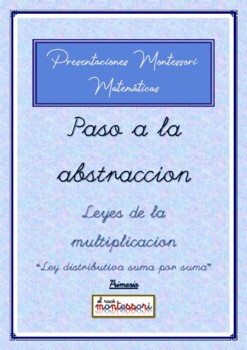 Preview of ESPAÑOL: Presentación Montessori Matemáticas (Ley Distributiva multiplicacion)II