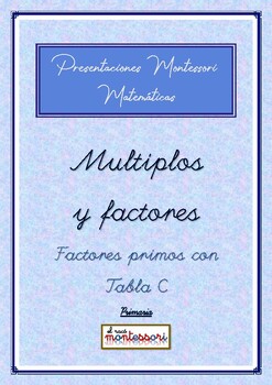 Preview of ESPAÑOL: Presentación Montessori Matemáticas-Multiples/Factores-Factores Primos