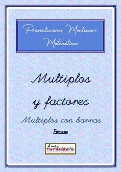 Preview of ESPAÑOL: Presentación Montessori Matemáticas-Multiples y Factores-Barras colores