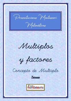 Preview of ESPAÑOL: Presentación Montessori Matemáticas - Multiples y Factores - Concepto