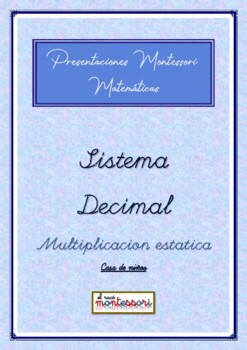 Preview of ESPAÑOL: Presentación Montessori Matemáticas (Multiplicacion Estatica)