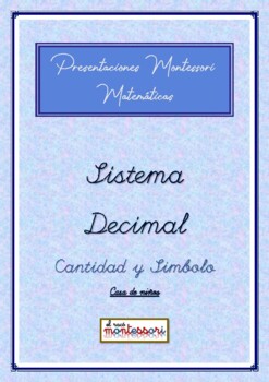 Preview of ESPAÑOL: Presentación Montessori Matemáticas-Sistema Decimal-Cantidad y Simbolo