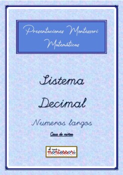 Preview of ESPAÑOL: Presentación Montessori Matemáticas (Sistema Decimal - Numeros Largos)
