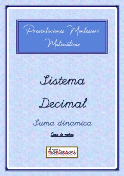 Preview of ESPAÑOL: Presentación Montessori Matemáticas (Sistema Decimal - Suma Dinamica)
