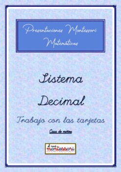Preview of ESPAÑOL: Presentación Montessori Matemáticas (Sistema Decimal - Tarjetas)