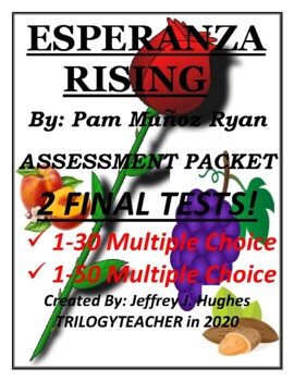 Preview of "ESPERANZA RISING" ASSESSMENT PACKET OF TWO 1-30 & 1-50 FINAL TESTS!!!
