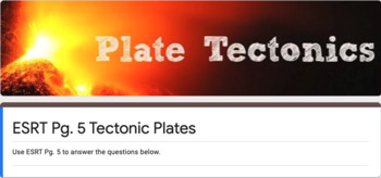 Preview of ESRT Pg. 5 Plate Tectonics