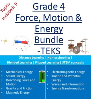 Preview of Grade 4 TEKS 'Force Motion & Energy' 12HDVideos Distance Education