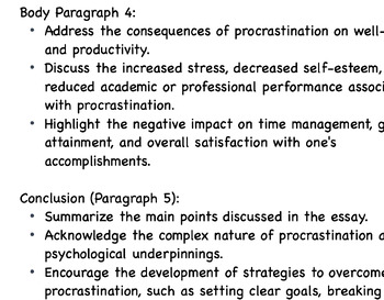 an essay about procrastination