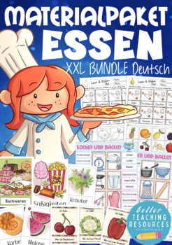 Preview of ESSEN und TRINKEN Materialpaket Deutsch / German food XXL BUNDLE