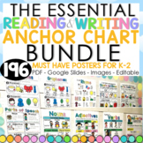 Preview of ESSENTIAL Reading +Writing Anchor Charts Collection BUNDLE - Editable - Google