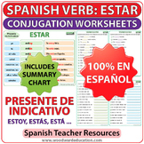 ESTAR - Spanish Verb Conjugation Worksheets - Present Tense