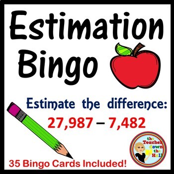 Preview of ESTIMATE Estimation Bingo Math Game with 35 Bingo Cards!