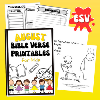 Preview of ESV Bible Verse Printables for Proverbs: Words of Action